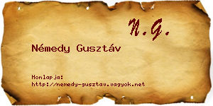 Némedy Gusztáv névjegykártya