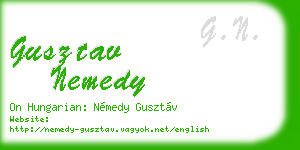 gusztav nemedy business card