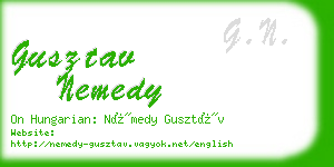 gusztav nemedy business card